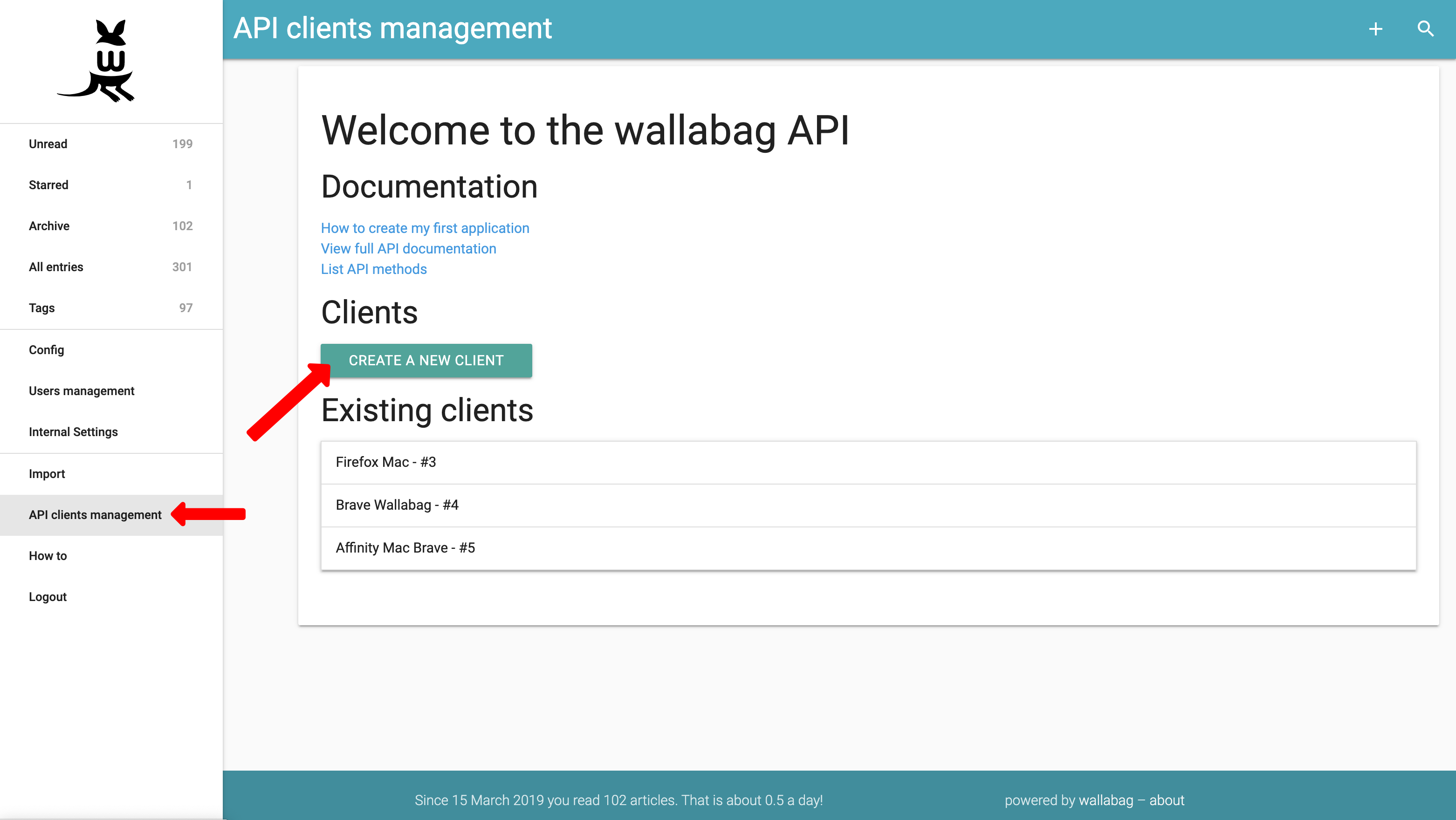 API Clients Management
